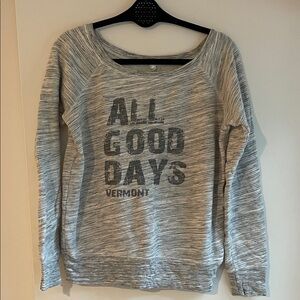 Vermont Women's Gray Off Shoulder Sweater Size S